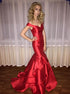 Satin Mermaid Red Prom Dress LBQ1387